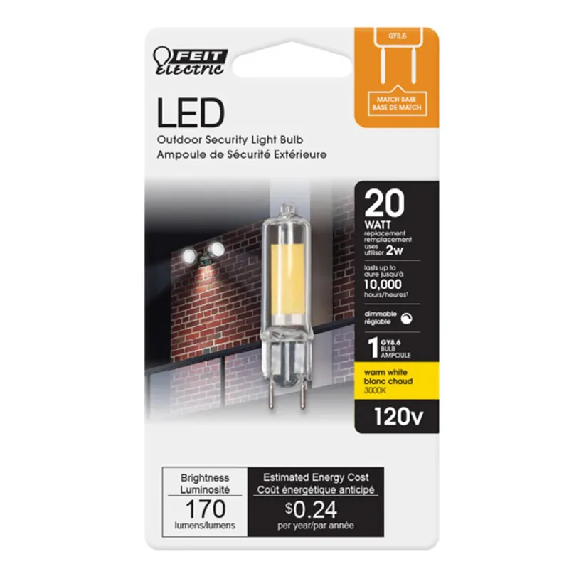 T4 Gy8.6 Led Bulb Warm White 20 Watt Equivalence 1 Pk