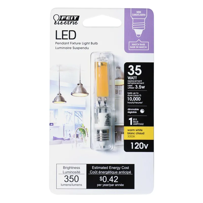 T4 E11 Led Bulb Warm White 35 Watt Equivalence 1 Pk