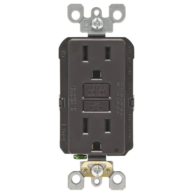 Smartlockpro 15 Amps 125 V Duplex Brown Gfci Outlet 5-15r 1 Pk