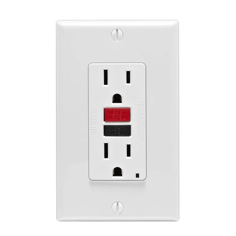 Smartlockpro 15 Amps 125 V Duplex White Gfci Outlet 5-15r 1 Pk