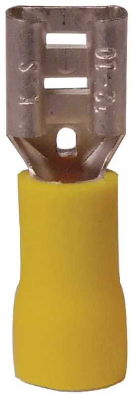 12-10 Ga. Insulated Wire Female Disconnect Yellow 100 Pk