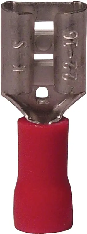 22-16 Ga. Insulated Wire Female Disconnect Red 100 Pk