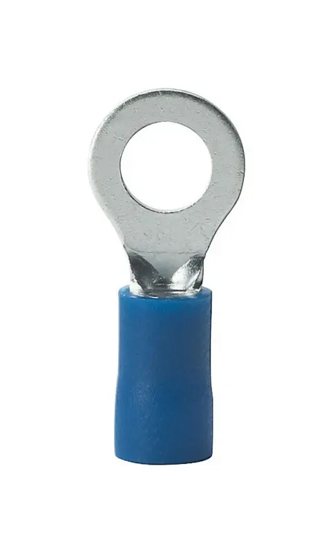 16-14 Ga. Insulated Wire Ring Terminal Blue 100 Pk