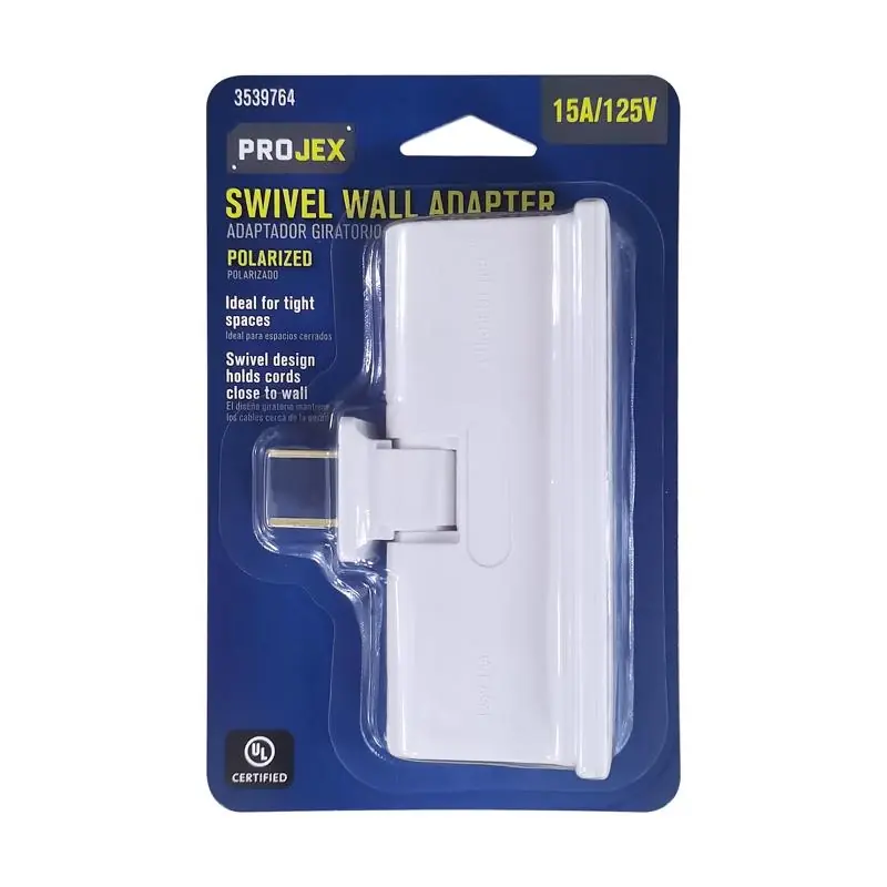 Grounded 3 Outlets Swivel Tap Adapter 1 Pk