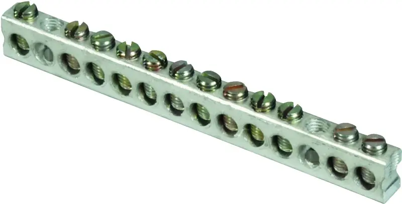 12-terminal Aluminum Ground Bar Kit For Qo & Homeline Load Centers