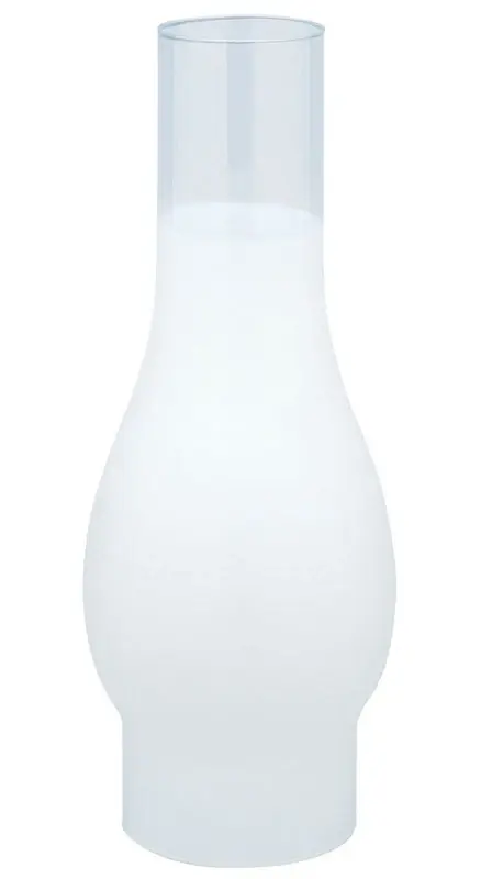 Classic Chimney White Glass Chimney Glass 1 Pk