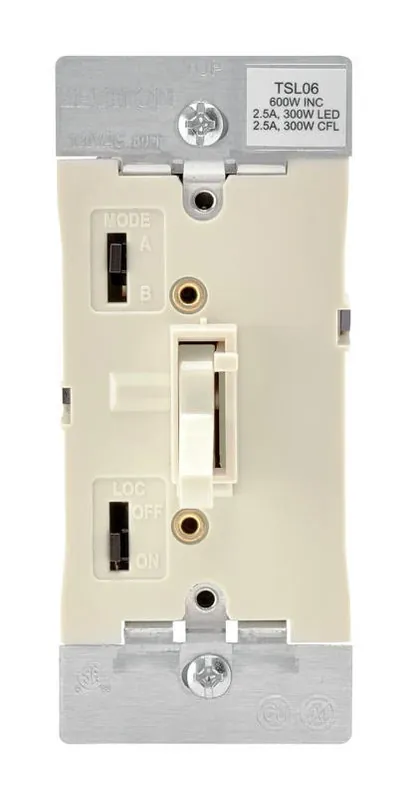 Leviton Light Almond 600 W Toggle Dimmer Switch 1 Pk