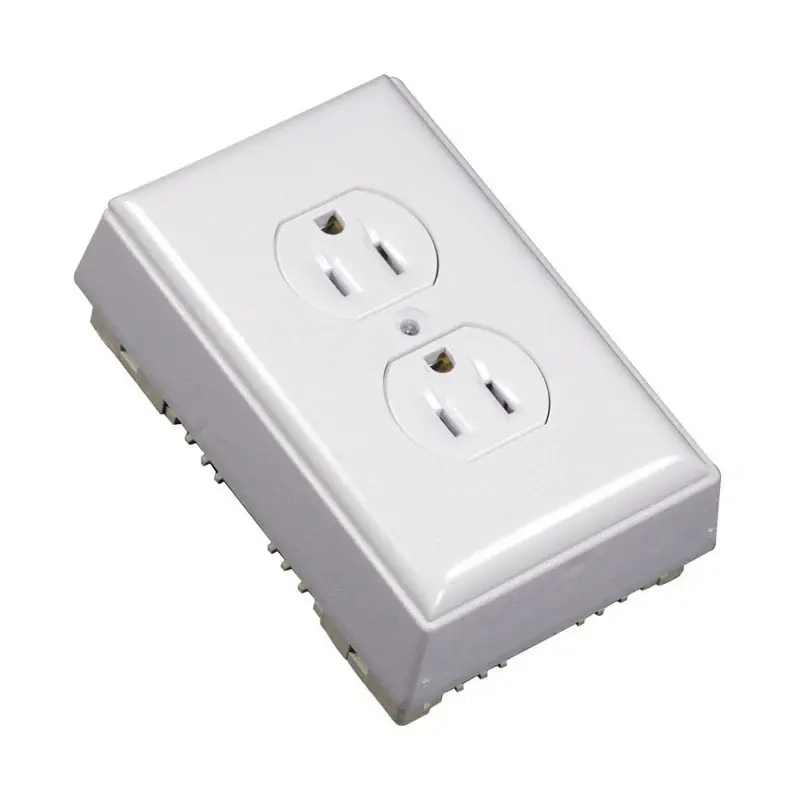 White 1-gang Non-metallic Outlet Kit