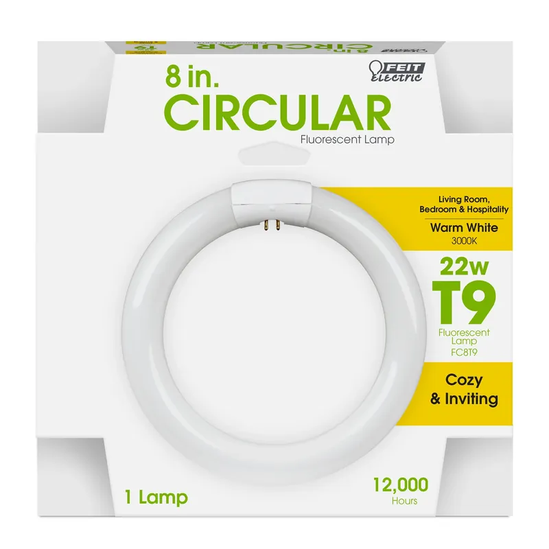 Legacy Bulbs 22 W T9 8.3 In. D X 8.3 In. L Circline Fluorescent Bulb Bright White Linear 3000 K
