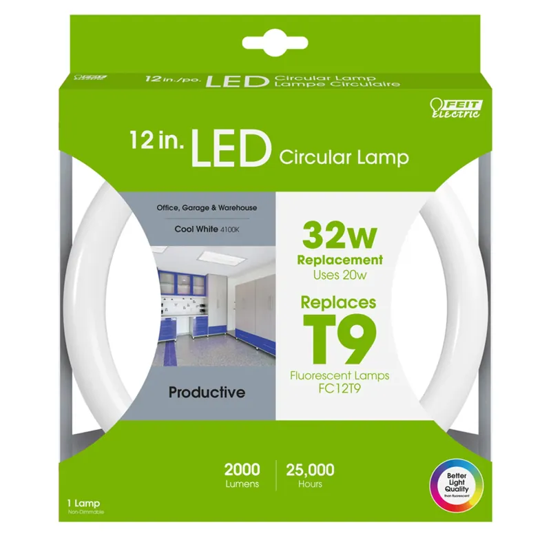 Plug & Play T9 Cool White 12 In. G10q Circular Led Bulb 32 Watt Equivalence 1 Pk