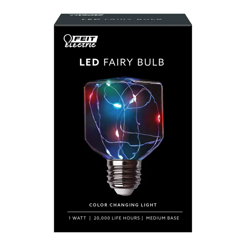 Square E26 (medium) Led Bulb Multi-colored 1 Watt Equivalence 1 Pk