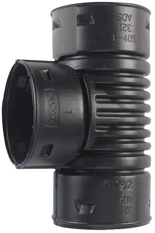 3‑inch Snap‑fit Polyethylene Tee – 8‑inch Length, Lead‑free, Ansi Certified – Advanced Drainage Systems (1‑pack)