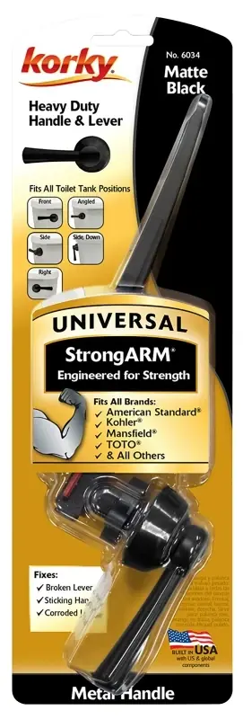 Strongarm Toilet Flush Handle, Matte Black