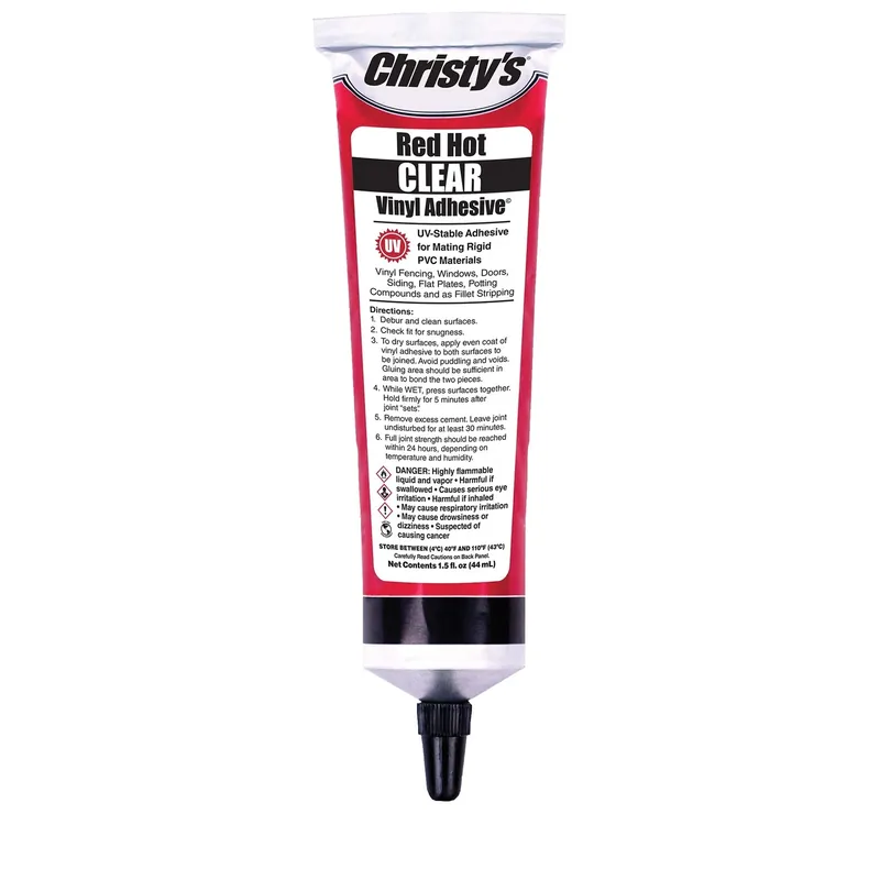Red Hot Clear Adhesive And Sealant For Pvc/vinyl 5.25 Oz - High Strength