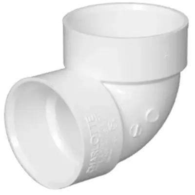 Schedule 40 2 In. Hub X 2 In. D Hub Pvc 90 Degree Elbow 1 Pk