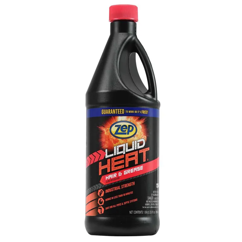 Liquid Heat Gel Drain Opener, Commercial Strength, 34-oz.