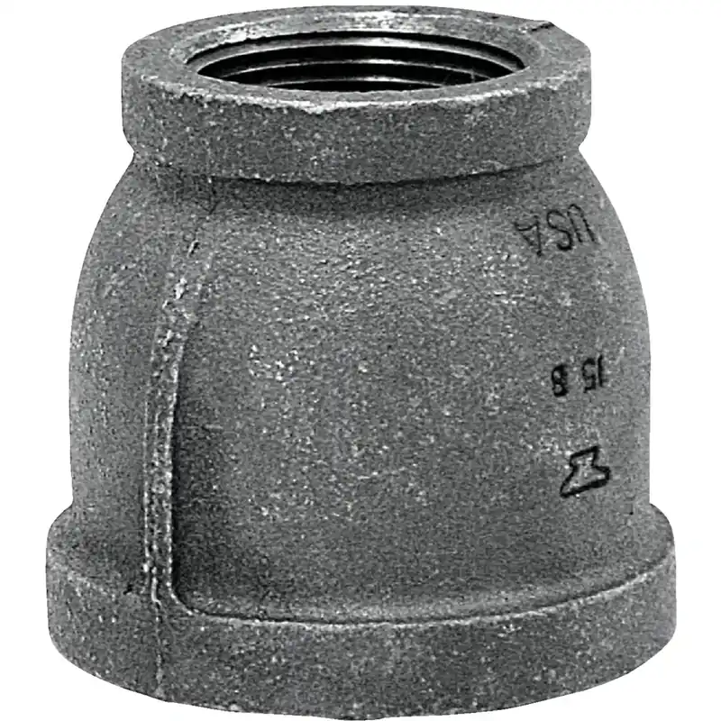 Black Reducing Pipe Coupling, 1-1/2 X 1-1/4 In.