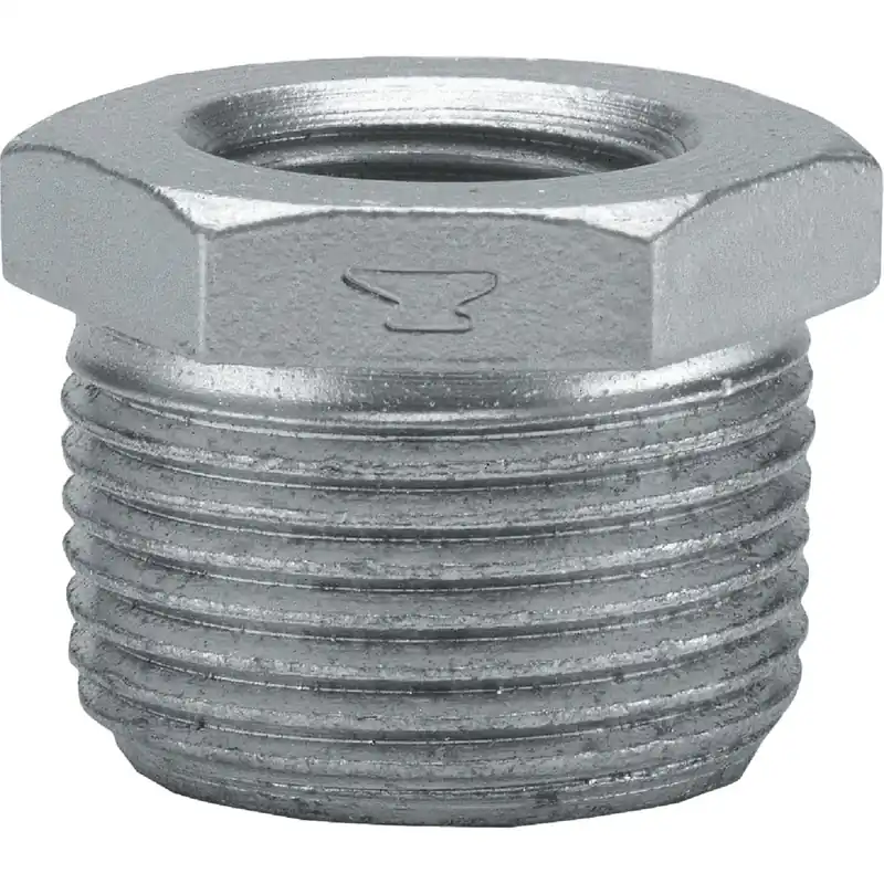 Galvanized Pipe Hex Bushing, Schedule 40, 1 X 3/8 In.