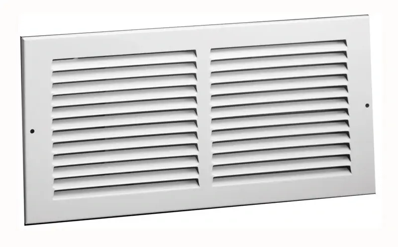 8 In. H X 10 In. W 1-way Powder Coat White Steel Return Air Grille