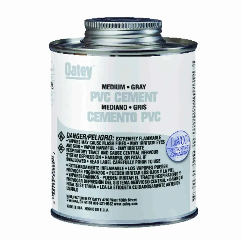 Gray Medium Cement For Pvc 16 Oz - Ideal For All Pvc Pipe Applications