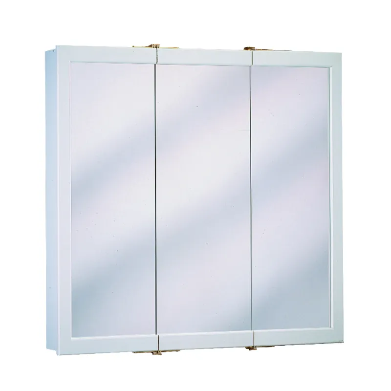 Tri-view Mirror Medicine Cabinet, White Wood, 23-3/4 X 25-5/8 In.
