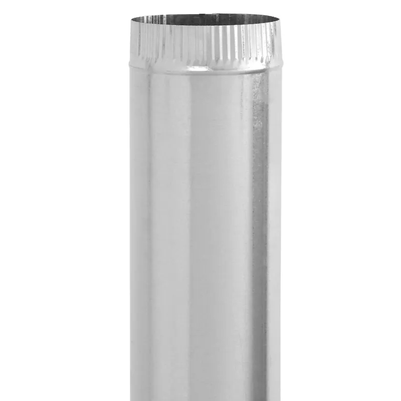 Galvanized Furnace Pipe, 26 Gauge, 7 X 24 In.