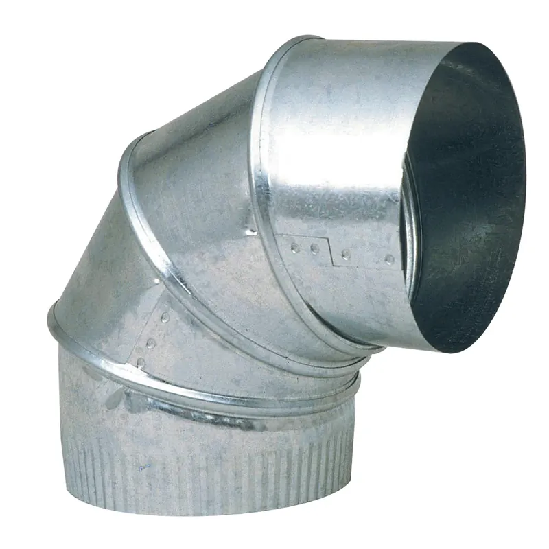 Hvac Furnace Elbow, 90 Degree, 28 Gauge, 4 In. Adjustable