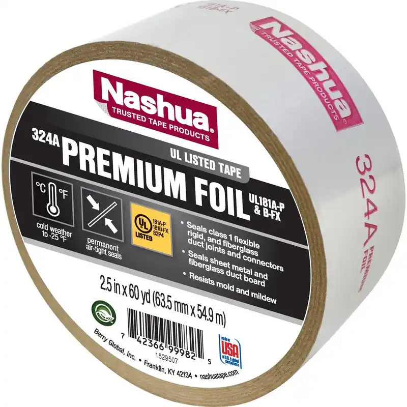 Foil Tape, Silver, 2.5 In. X 60 Yd.