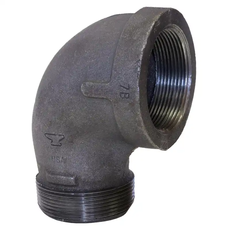 90-degree Galvanized Pipe Street Elbow, 1-1/2 In.
