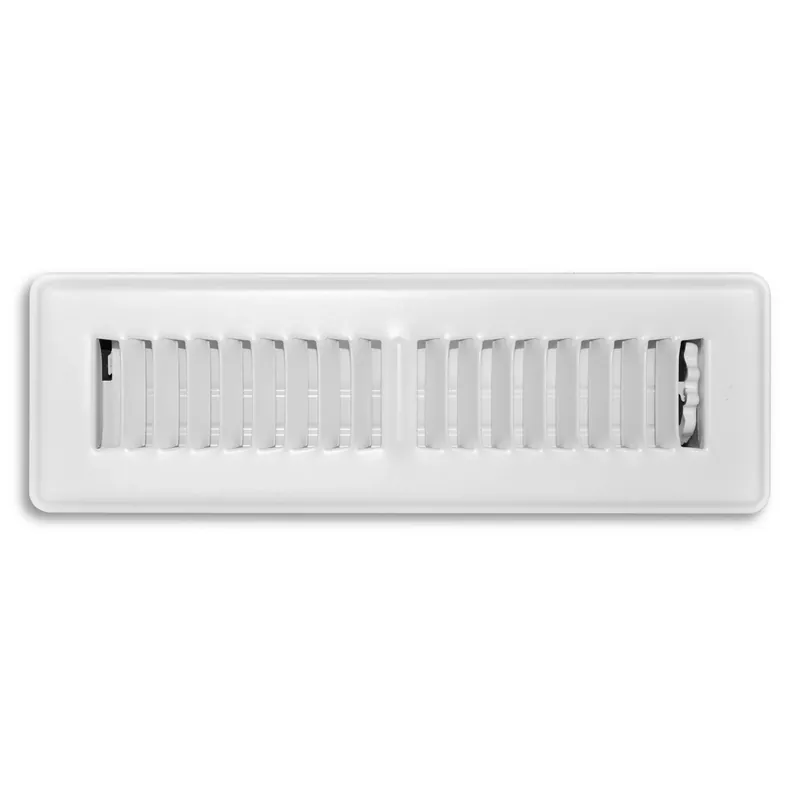 2 In. H X 10 In. W 2-way Powder Coat White Steel Floor Register
