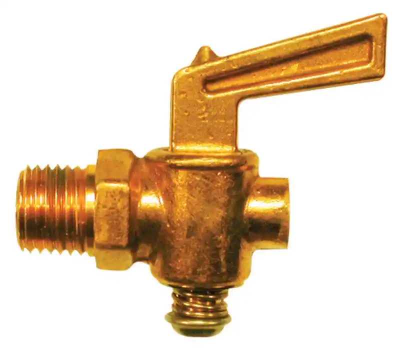 1/8 Inch Brass Drain Valve With Lever Handle, Model 4179826