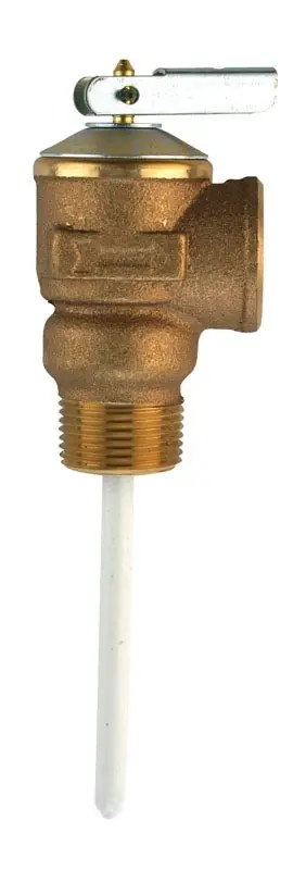 Bronze Temperature And Pressure Relief Valve 3/4" 125 Psi 210°f