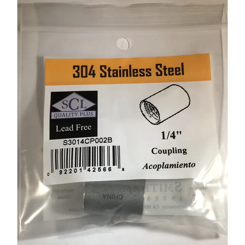1/4 In. Fpt X 1/4 In. D Fpt Lead-free Stainless Steel Coupling