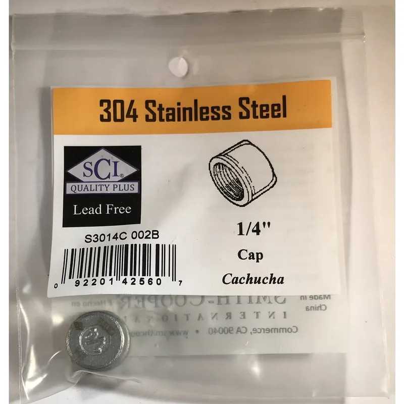 1/4 In. Fpt X 1/4 In. D Fpt Stainless Steel Cap - Lead-free