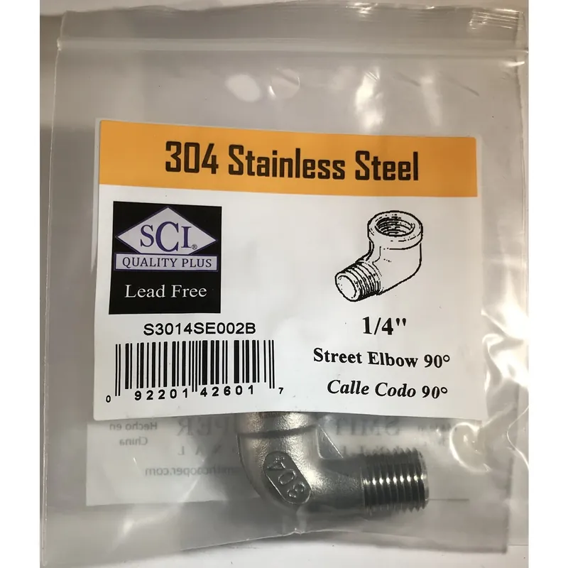 1/4 In. Fpt X 1/4 In. D Fpt Stainless Steel Street Elbow
