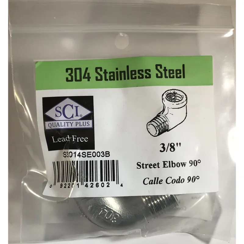 3/8 In. Fpt X 3/8 In. Mpt Stainless Steel Street Elbow