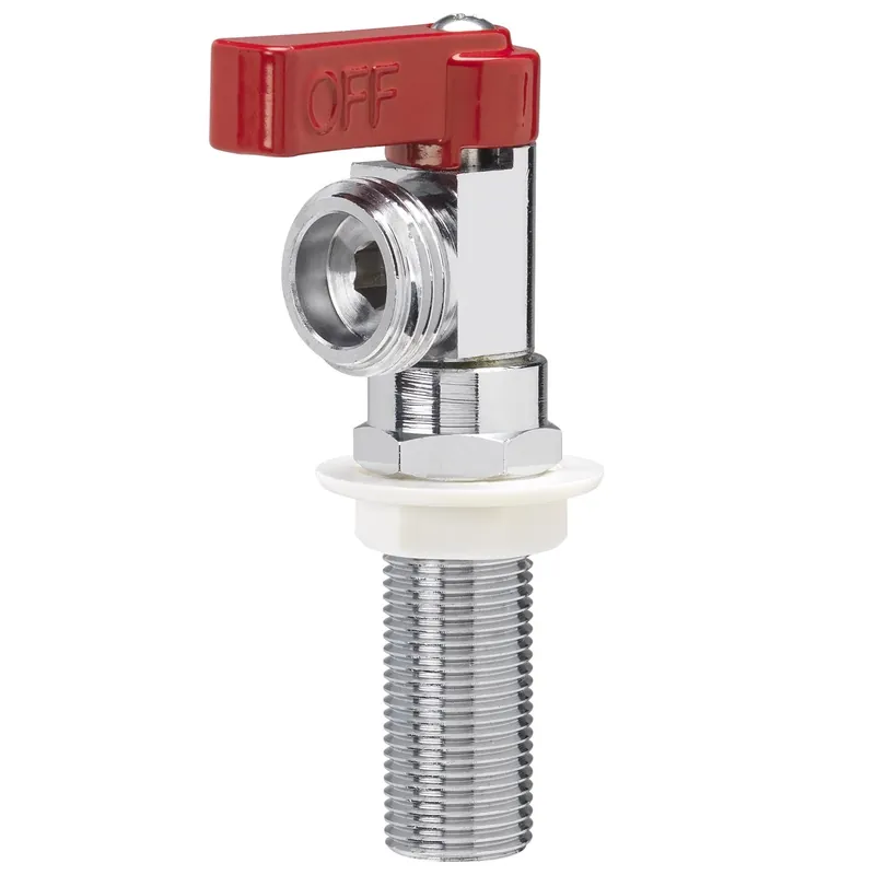 1/2 In. Mip X 3/4 In. Mht Brass Washing Machine Valve - Chrome Plated
