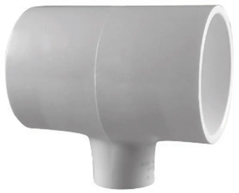 Schedule 40 2 In. Slip X 2 In. D Slip Pvc Reducing Tee 1 Pk