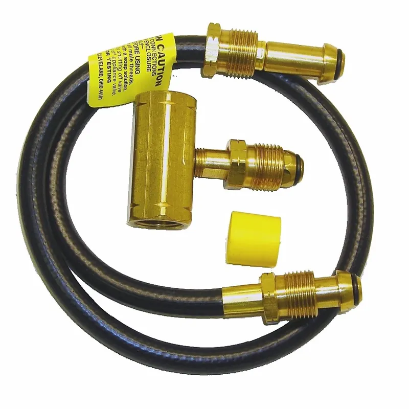 30 In. Brass/plastic Two Tank Hook Up Kit With Pol Connections