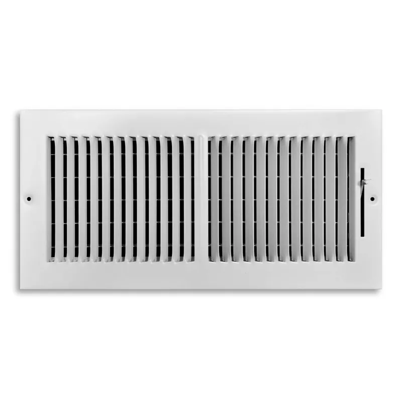 6 In. H X 14 In. W 2-way Powder Coat White Steel Wall/ceiling Register