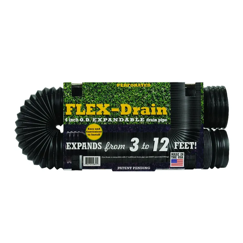 Amerimax 4 In. X 12 Ft. Flex-drain Expandable Perforated Drainage Pipe