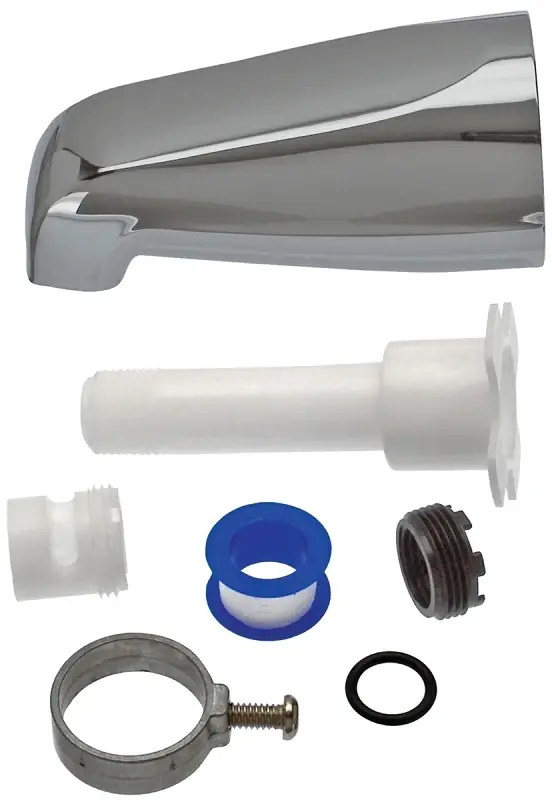 1/2 In. Slip-fit Chrome Bathtub Spout With Adapters And Wrench