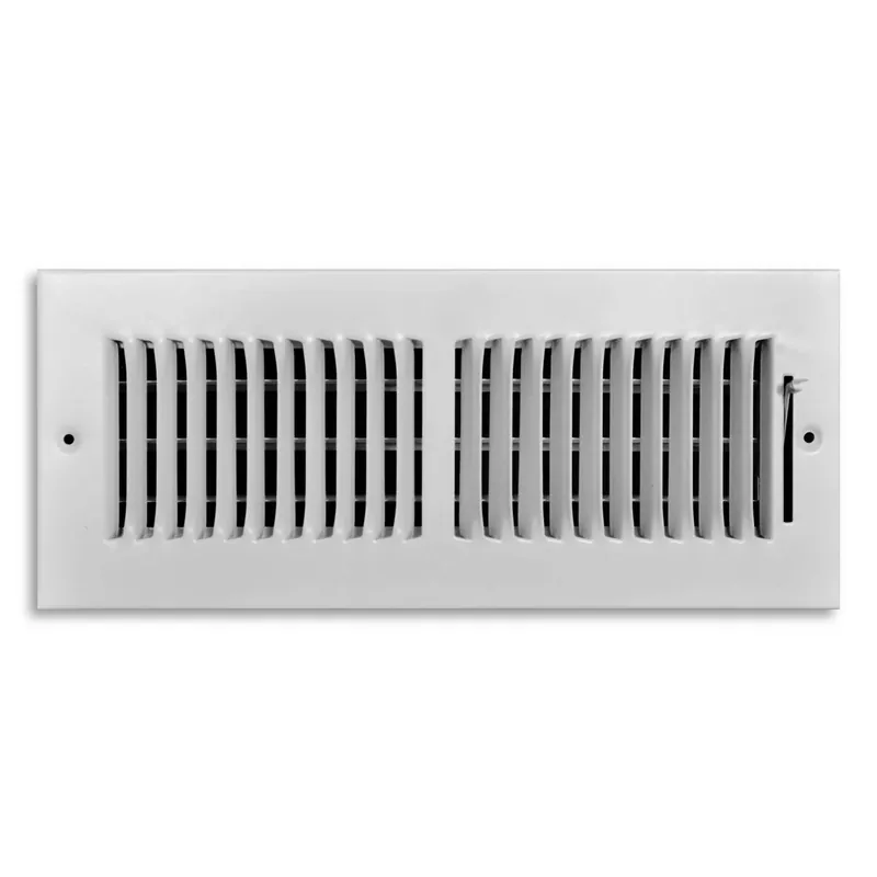 4 In. H X 12 In. W 2-way Powder Coat White Steel Wall/ceiling Register