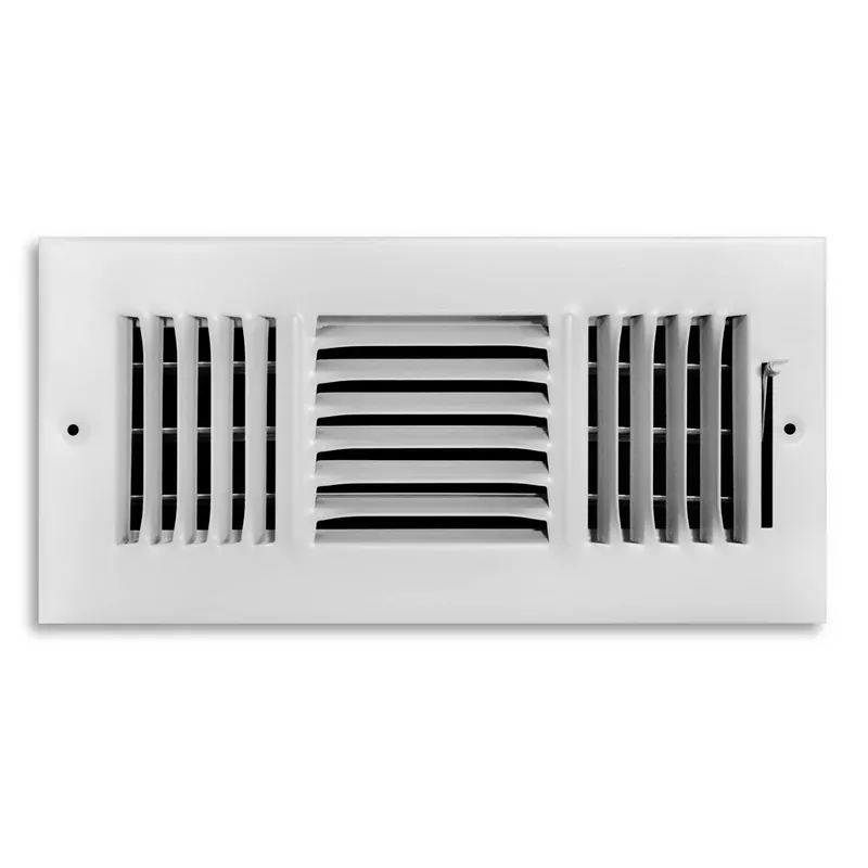 4 In. H X 10 In. W 3-way Powder Coat White Steel Wall/ceiling Register