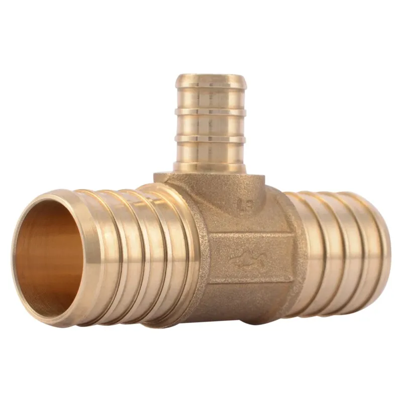 1 In. X 1 In. X 1/2 In. Brass Pex Barb Reducing Tee Fitting Uc415lfa
