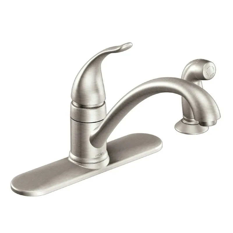 Torrance One Handle Stainless Steel Kitchen Faucet With Side Sprayer And Supply Lines