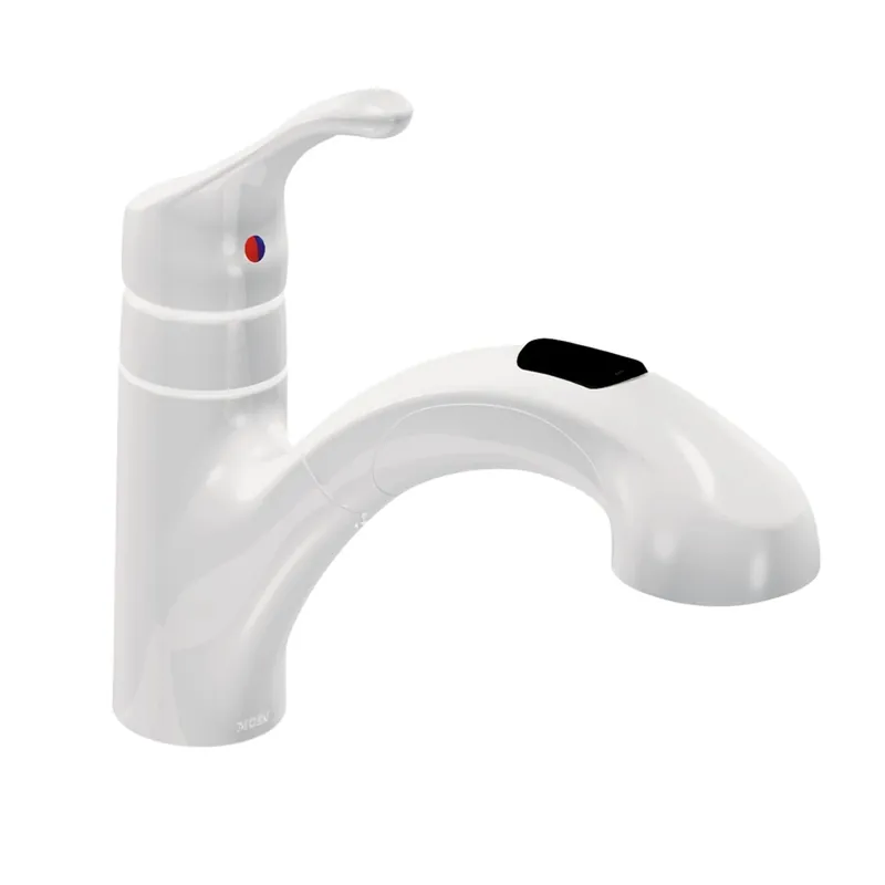 Glacier 1-handle Kitchen Faucet, Pull-out Spray, White