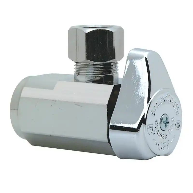 1/2 In. Fpt X 3/8 In. O.d. Compression Brass Shut-off Valve