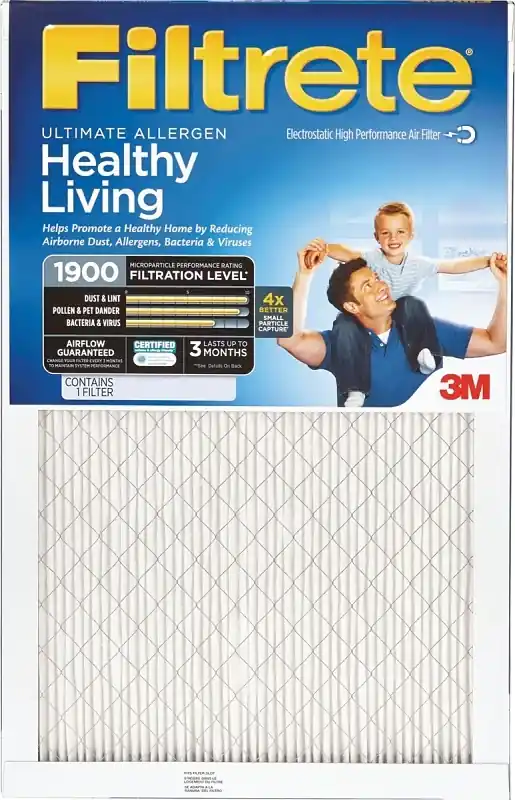 16 In. W X 25 In. H X 1 In. Polypropylene 1900 Mpr Pleated Allergen Air Filter 1 Pk