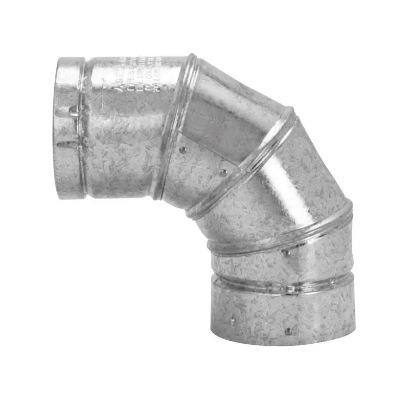 4 In. Dia. X 4 In. Dia. Adjustable 90 Degree Aluminum Stove Pipe Elbow